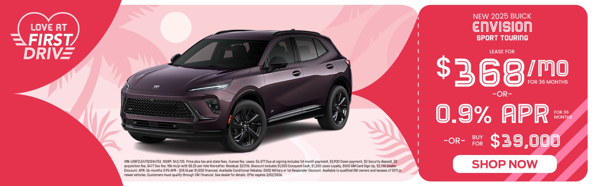 Lease a New 2025 Envision