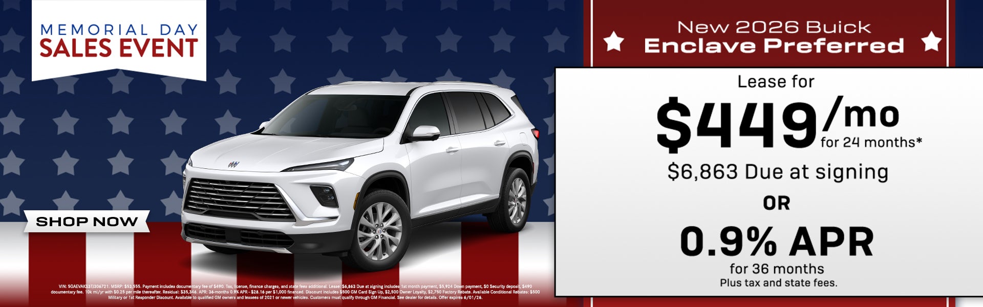 Lease a New 2026 Enclave!